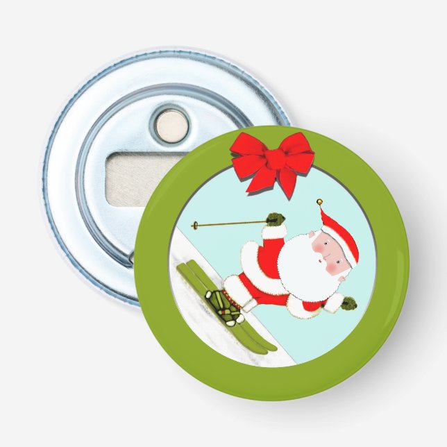 Skier-Kleine Geschenk Flaschenöffner (Vorderseite)