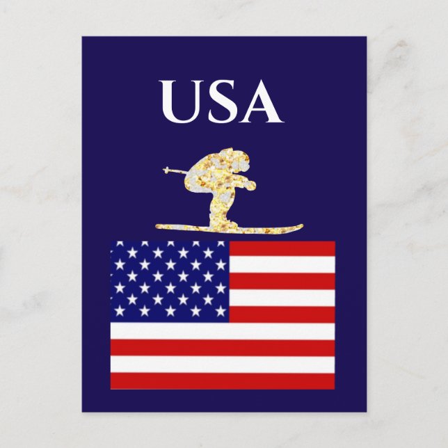 SKIER POSTKARTE (Vorderseite)