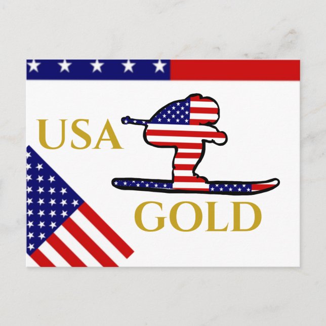 SKIER POSTKARTE (Vorderseite)