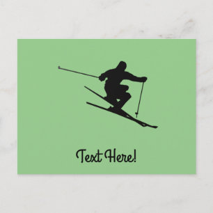 Skier Postkarte
