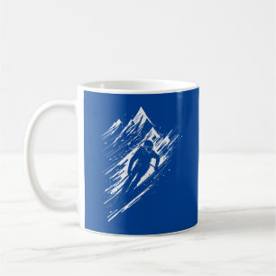 Skier Silhouette Graphic Art Kaffeetasse