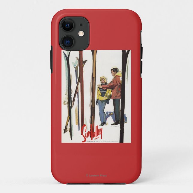 Skier sind von einem Poster Stehend Case-Mate iPhone Hülle (Rückseite)