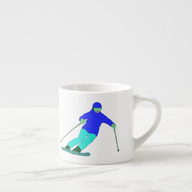 Skier Snow Skiing Espressotasse (Rechts)