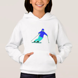 Skier Snow Skiing Hoodie