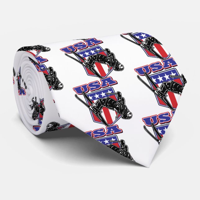 Skier USA Krawatte (Gerollt)