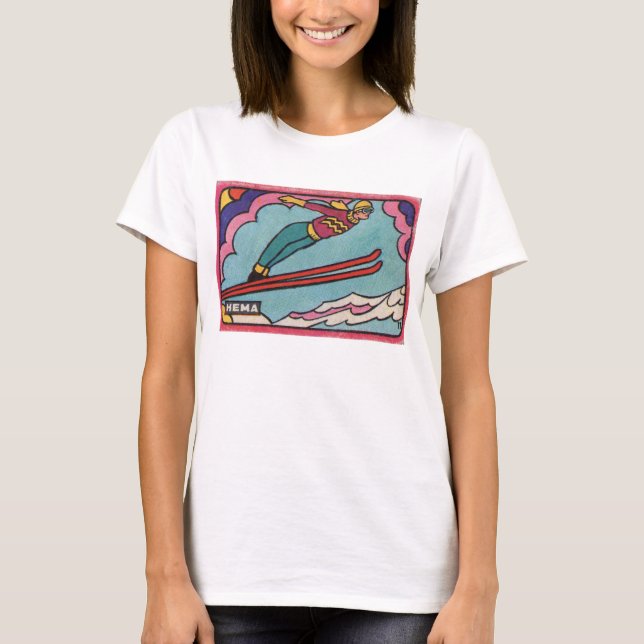 Skier Vintag Matchbox T - Shirt (Vorderseite)