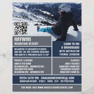 Skierportrait, Ski-/Snowboardunterricht/Kurse Flyer