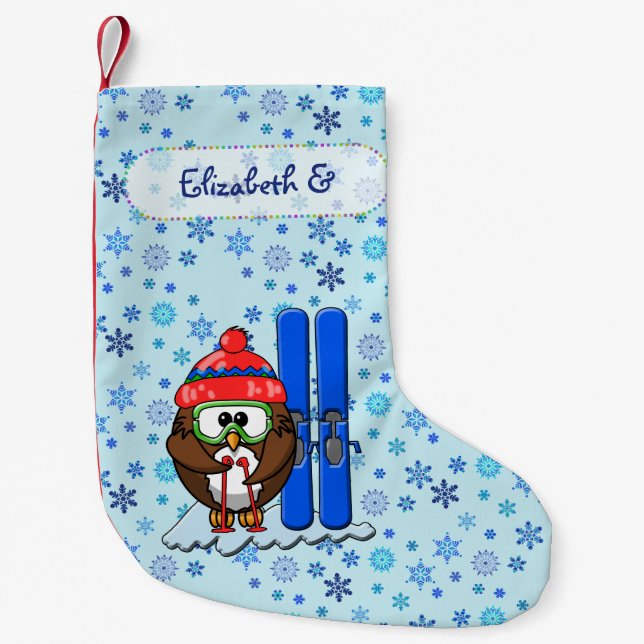 Skieruhu Weihnachtsfest Strumpf Kleiner Weihnachtsstrumpf (Vorderseite)