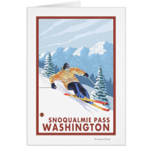 Skieur de neige - Snoqualmie Pass, WA