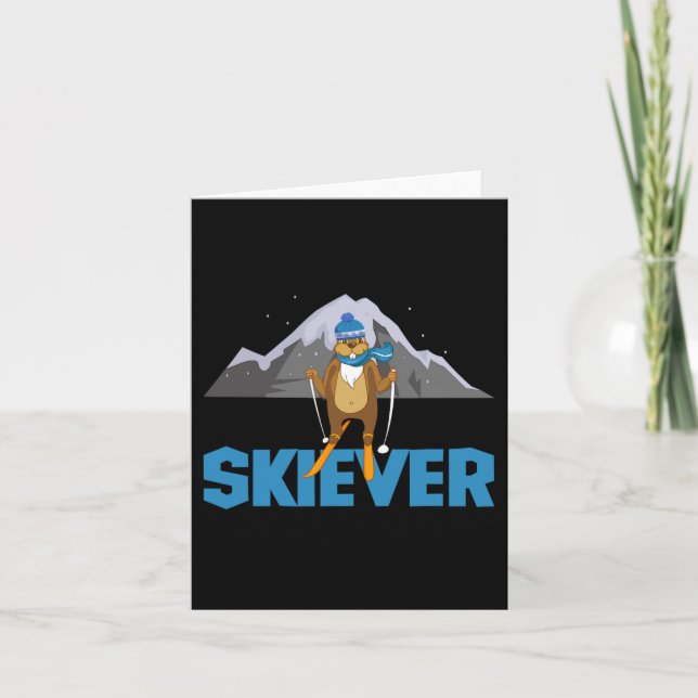 Skiever Langlauf Wintersport Biathlo Karte (Vorderseite)