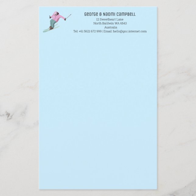 Skifahren (Vorderseite)