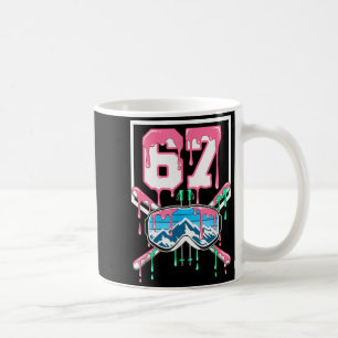Skifahren 67 Six Seven Lustige Triefende Skibrille Kaffeetasse
