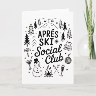 Skifahren A Pres Ski-Sozialclub Winter-Vibes Schne Karte
