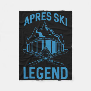 Skifahren Apres Ski Lover Legend Winter Skier Fleecedecke