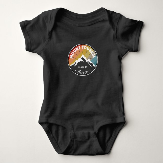 Skifahren auf dem Berg Toubkal - Marokko Baby Strampler (Vorderseite)