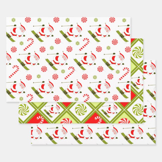 Skifahren auf Kreativität Geschenkpapier Set (Set)