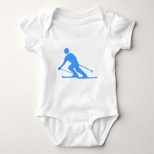 Skifahren - Baby Blue Strampler