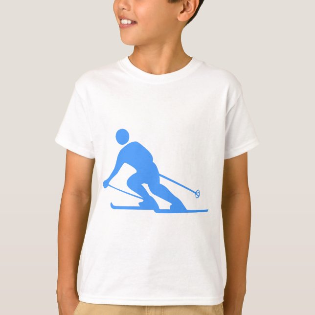 Skifahren - Baby Blue T-Shirt (Vorderseite)