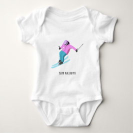 Skifahren Baby Strampler