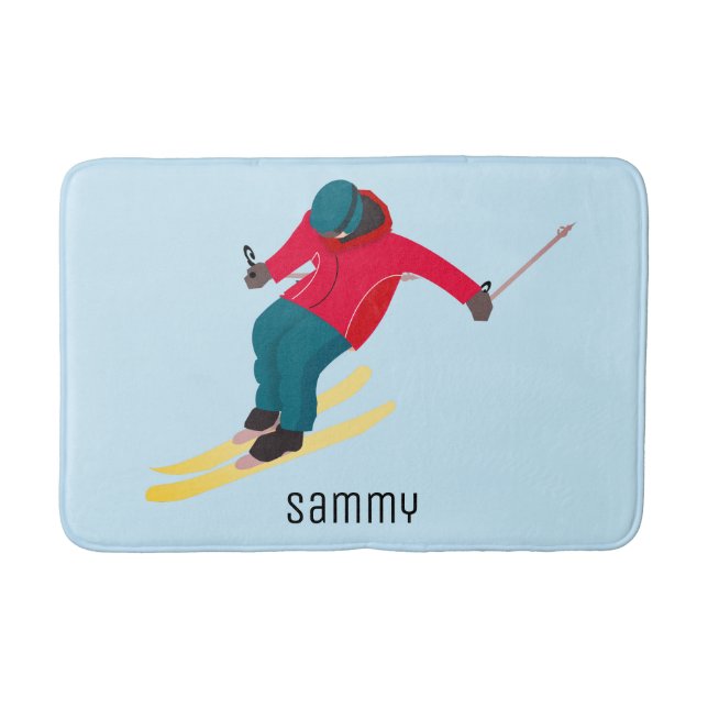 Skifahren Badematte (Vorderseite)