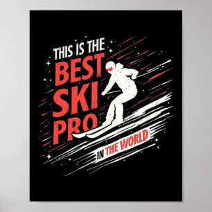 Skifahren Beruflicher Schneesport Poster