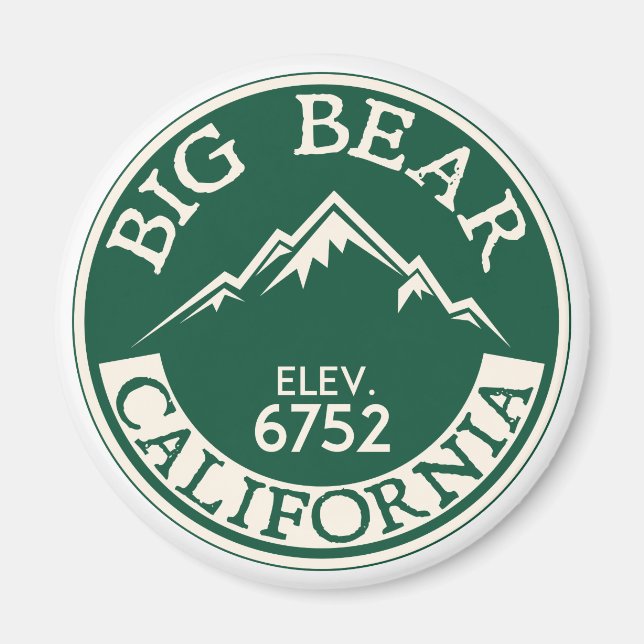Skifahren Big Bear Lake California Magnet (Vorne)