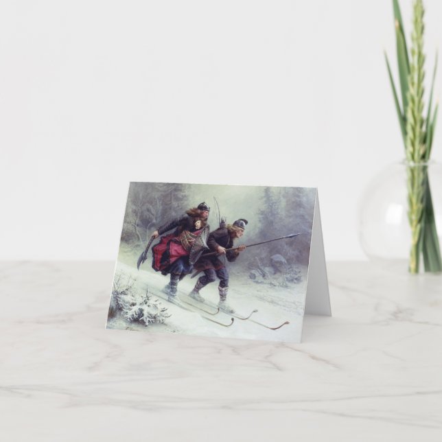 Skifahren Birchlegs überqueren den Berg Dankeskarte (Vorderseite)