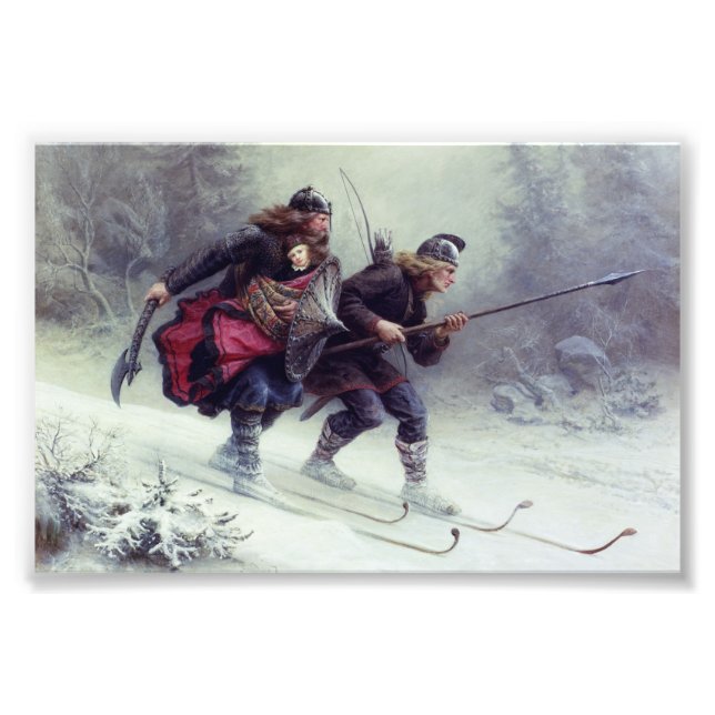 Skifahren Birchlegs überqueren den Berg Fotodruck (Vorne)