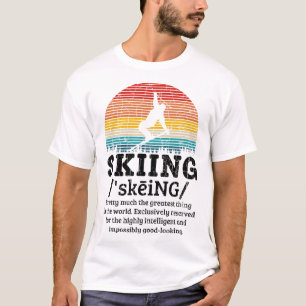 Skifahren Definition Lustig Retro Vintage Ski Skif T-Shirt