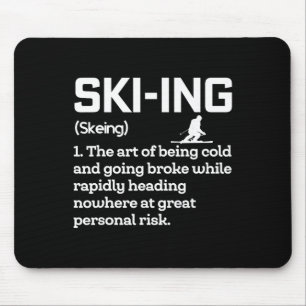 Skifahren Definition Lustiger Humor Skifahrer Extr Mousepad