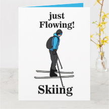 Skifahren, einfach fließender Skifahrer