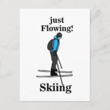 Skifahren, einfach fließender Skifahrer