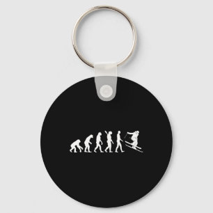 Skifahren Evolution Lustiger Skifahrer Freestyle S Schlüsselanhänger