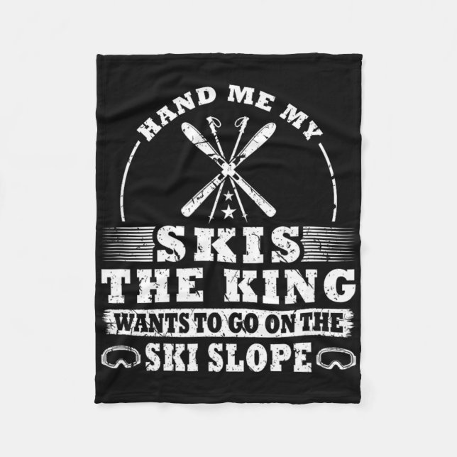 Skifahren Fleecedecke (Vorderseite)