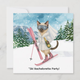 Skifahren für Bride auf Piste Junggeselinnen-Absch Einladung