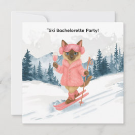 Skifahren für Bride auf Piste Junggeselinnen-Absch Einladung