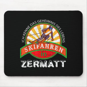 Skifahren Geschenk vintage für Skifahrer aus Zerma Mousepad