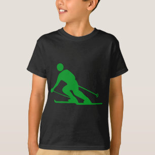Skifahren - grünes Gras T-Shirt