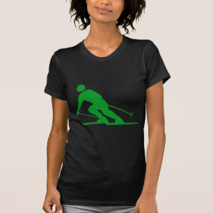 Skifahren - grünes Gras T-Shirt