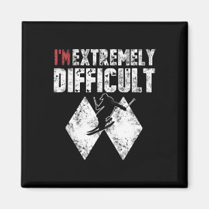 Skifahren Ich bin extrem schwierig Lustiger Skifah Magnet