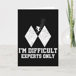 Skifahren Ich bin schwierig Nur Experten Lustiger  Karte