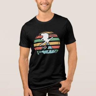 Skifahren im Retro Tri-Blend Shirt