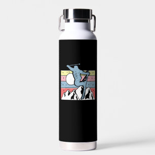 Skifahren im Retro Trinkflasche