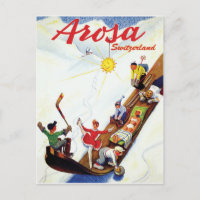 Skifahren in Arosa, Schweiz