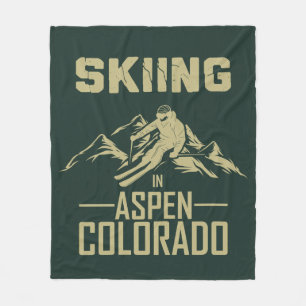 Skifahren in Aspen Colorado Fleecedecke