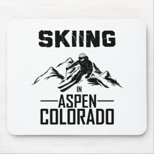 Skifahren in Aspen Colorado Mousepad