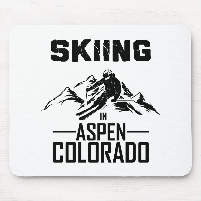 Skifahren in Aspen Colorado Mousepad (Vorne)