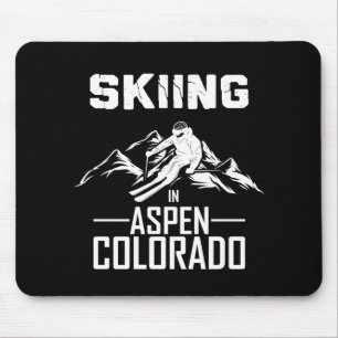 Skifahren in Aspen Colorado Mousepad