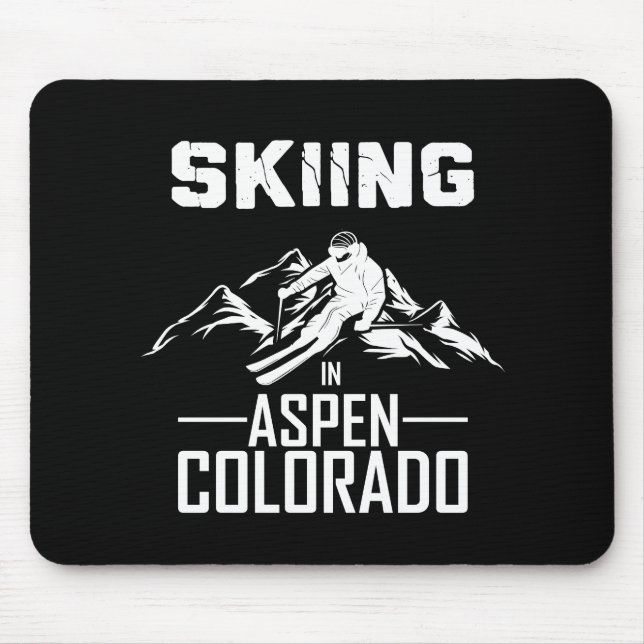 Skifahren in Aspen Colorado Mousepad (Vorne)