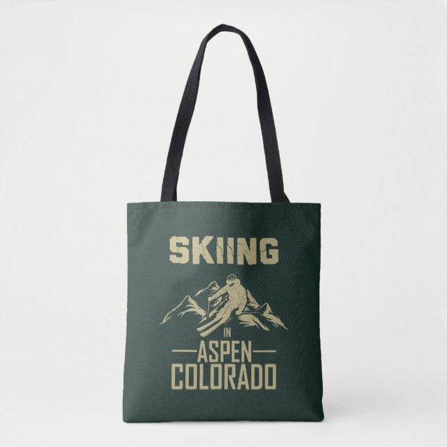Skifahren in Aspen Colorado Tasche (Vorderseite)